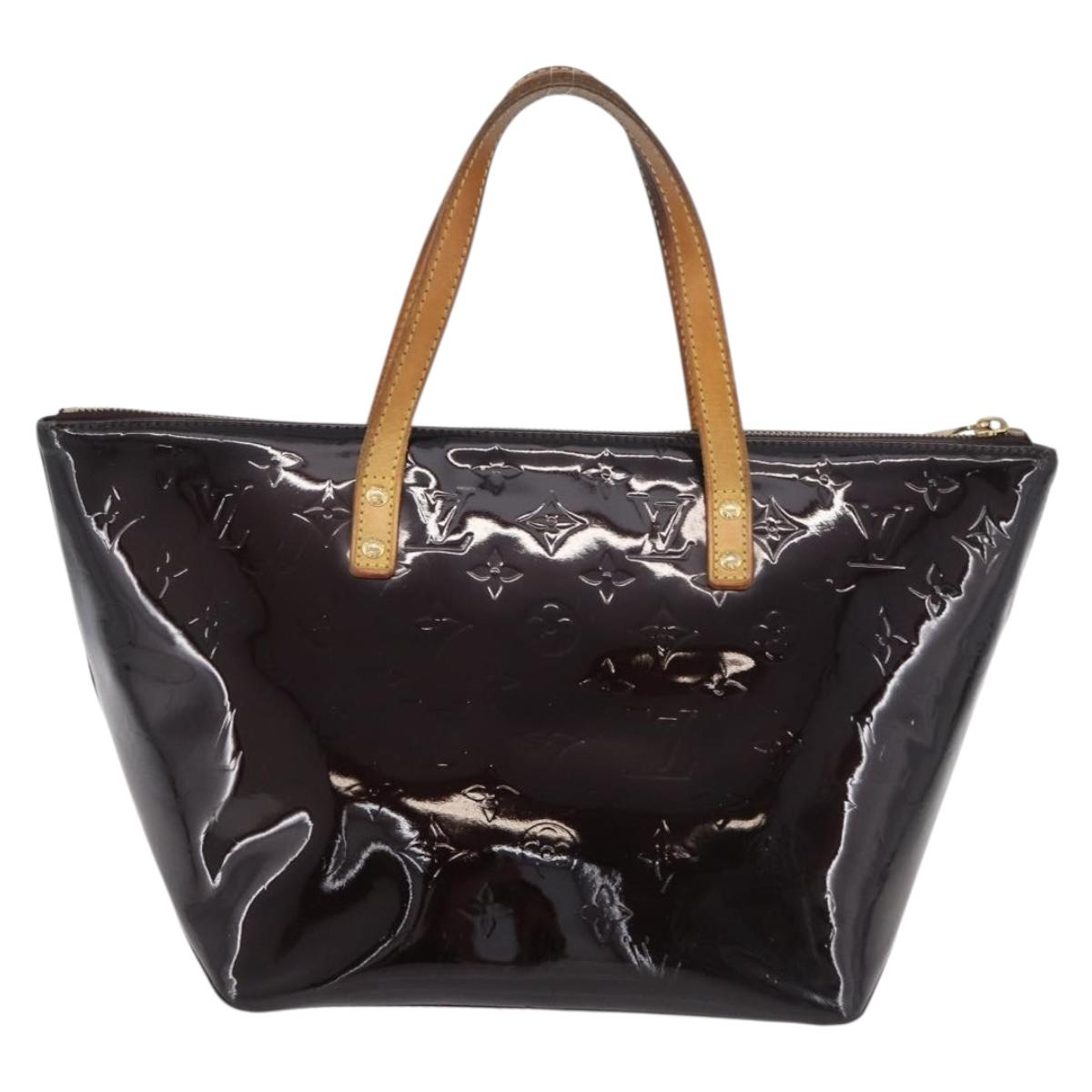 LOUIS VUITTON Monogram Vernis Bellevue GM Tote Bag Amarante M93589 Auth 142614
