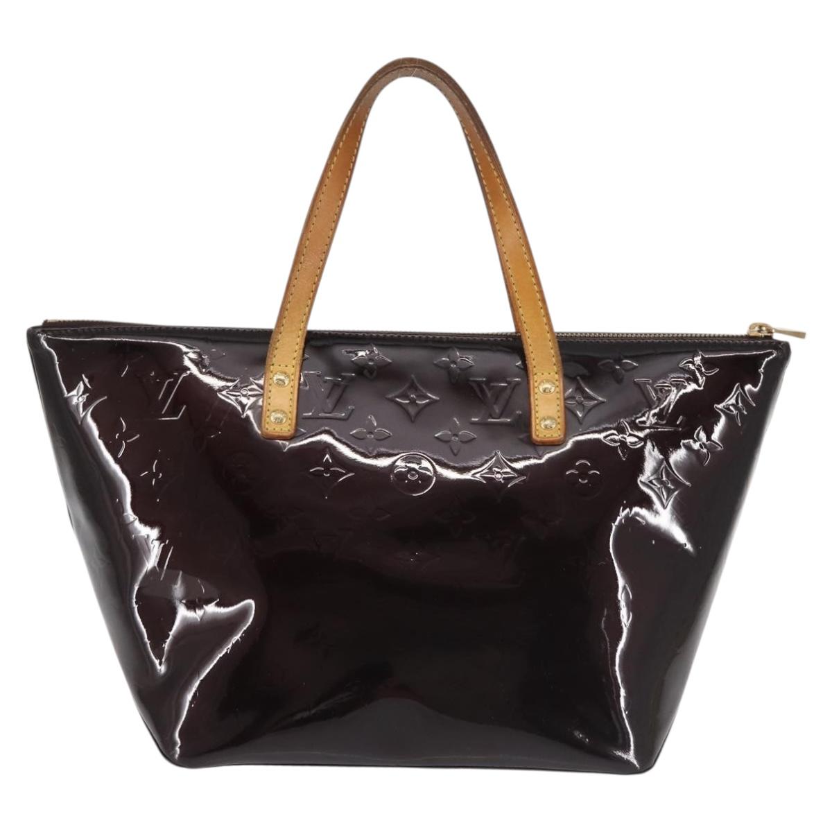 LOUIS VUITTON Monogram Vernis Bellevue GM Tote Bag Amarante M93589 Auth 142614