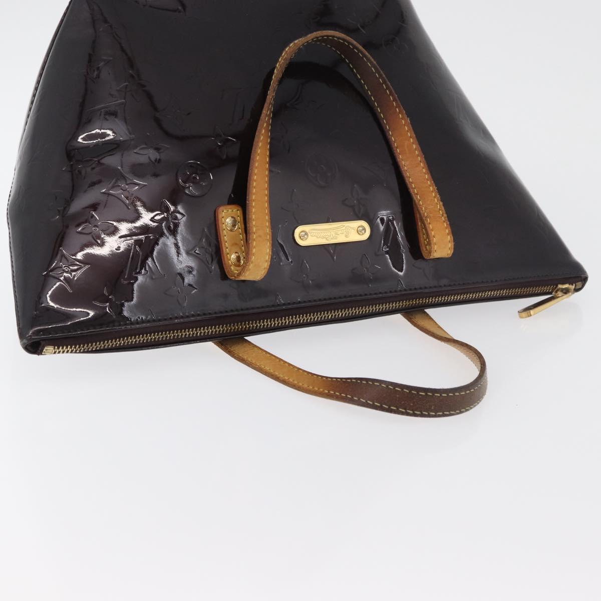 LOUIS VUITTON Monogram Vernis Bellevue GM Tote Bag Amarante M93589 Auth 142614