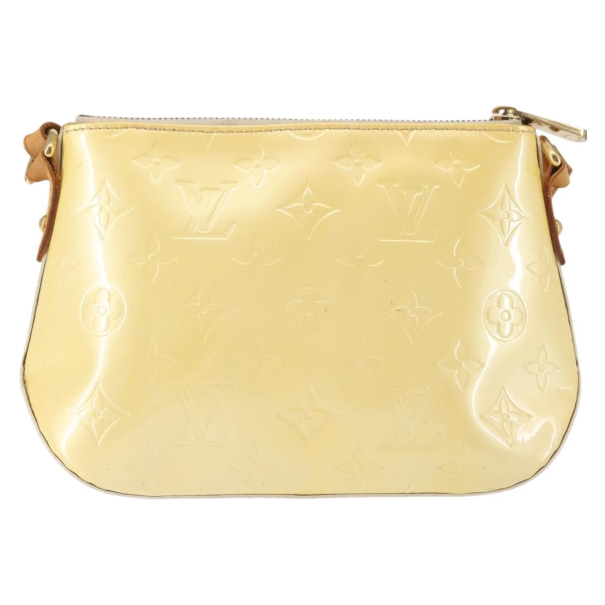 LOUIS VUITTON Monogram Vernis Minna Street Shoulder Bag Perle M91509 Auth 142615