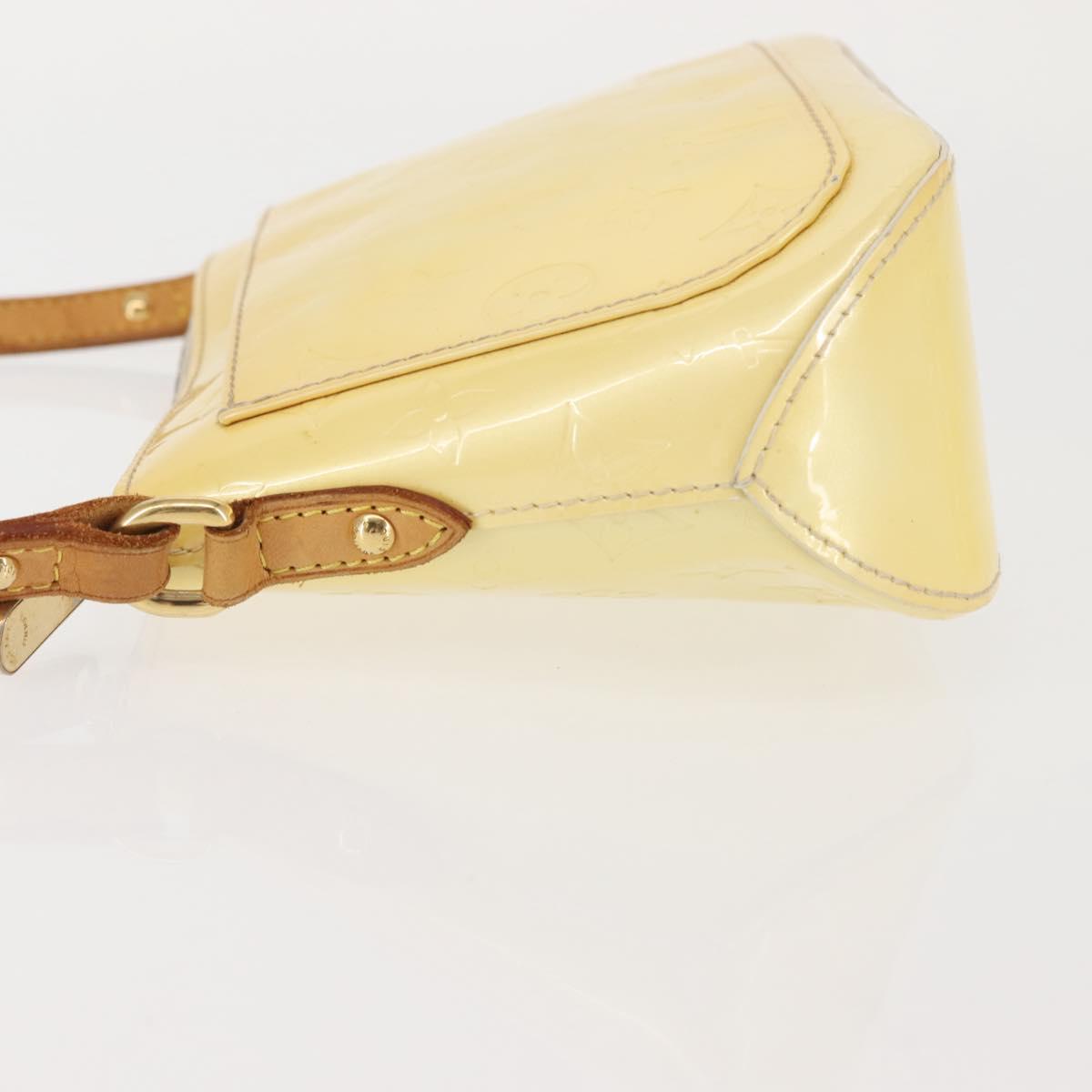 LOUIS VUITTON Monogram Vernis Minna Street Shoulder Bag Perle M91509 Auth 142615