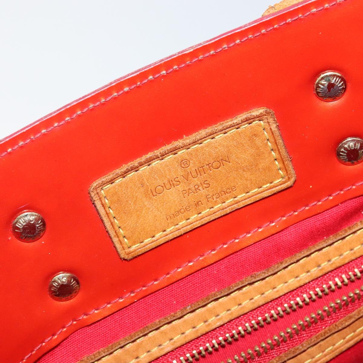 LOUIS VUITTON Monogram Vernis Reade PM Hand Bag Red Rouge M91088 LV Auth 142618