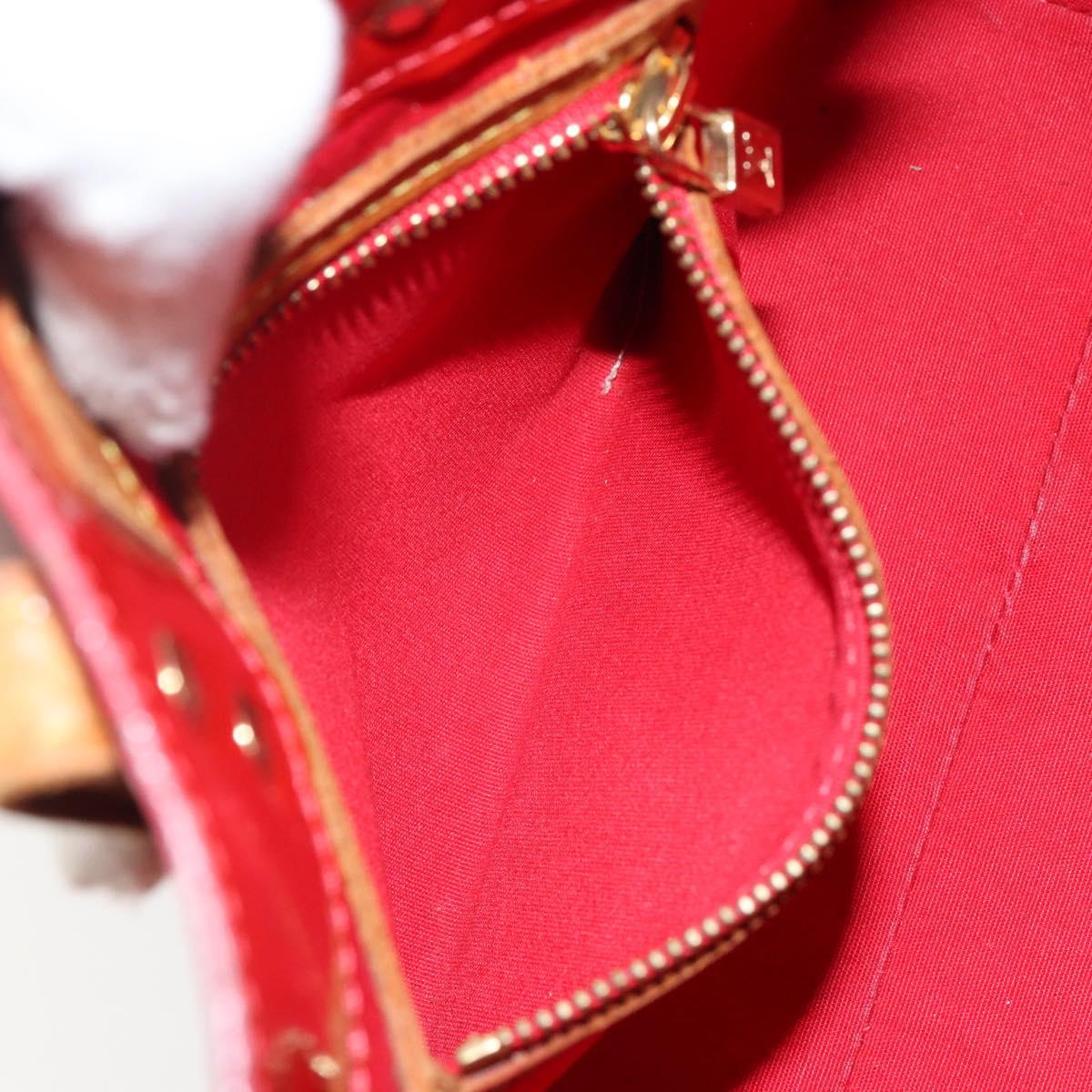 LOUIS VUITTON Monogram Vernis Reade PM Hand Bag Red Rouge M91088 LV Auth 142618