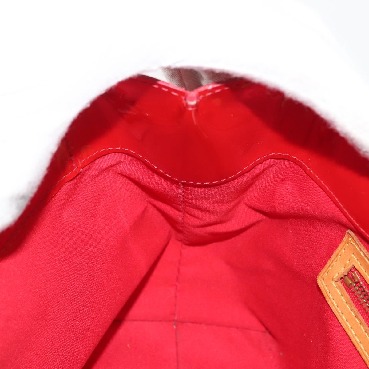 LOUIS VUITTON Monogram Vernis Reade PM Hand Bag Red Rouge M91088 LV Auth 142620