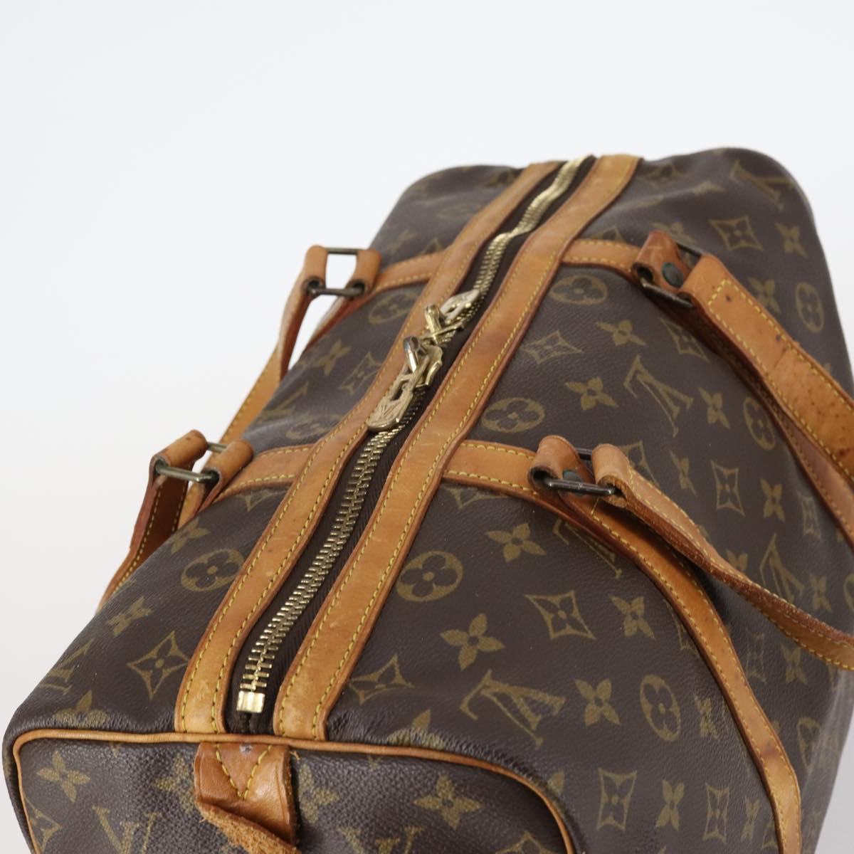 LOUIS VUITTON Monogram Sac Souple 35 Boston Bag M41626 LV Auth 142621