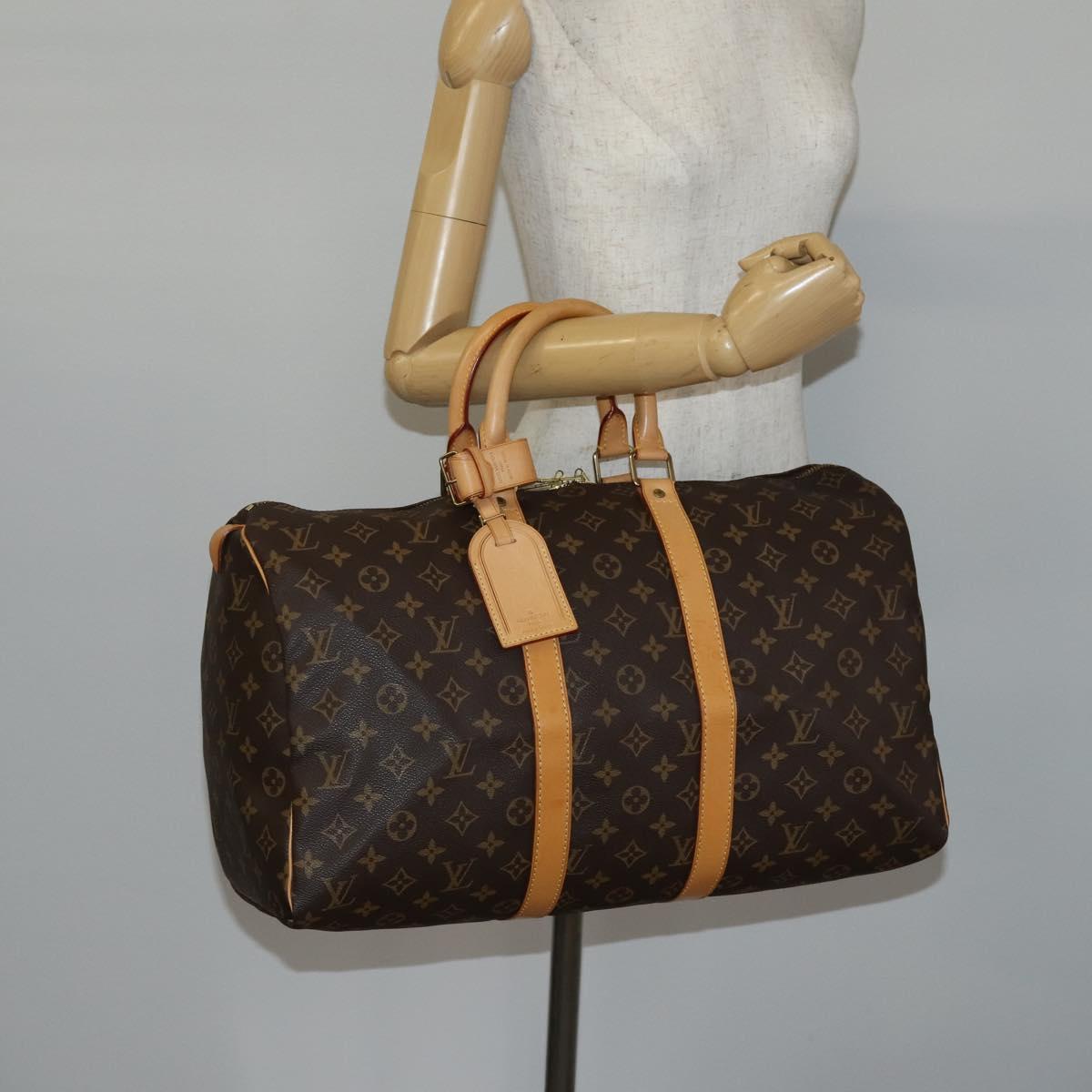 LOUIS VUITTON Monogram Keepall 45 Boston Bag M41428 LV Auth 142625