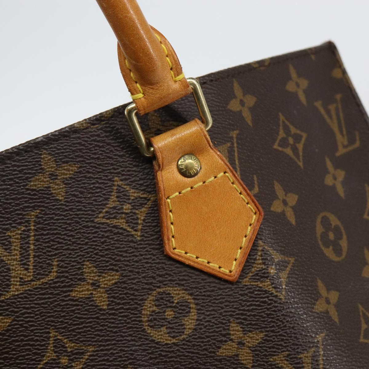 LOUIS VUITTON Monogram Sac Plat Hand Bag M51140 LV Auth 142639