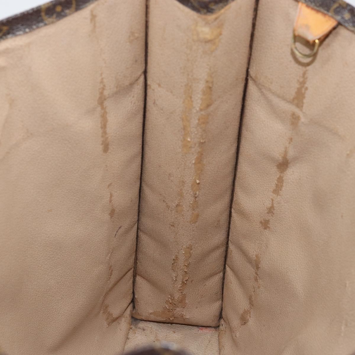 LOUIS VUITTON Monogram Sac Plat Hand Bag M51140 LV Auth 142639