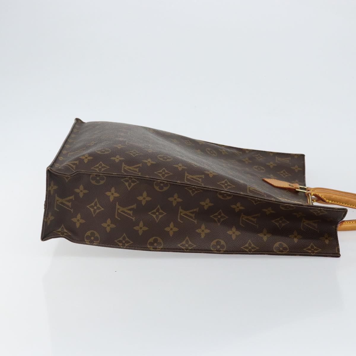 LOUIS VUITTON Monogram Sac Plat Hand Bag M51140 LV Auth 142639