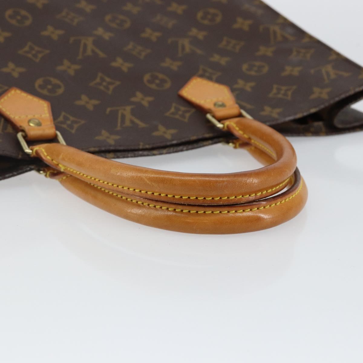 LOUIS VUITTON Monogram Sac Plat Hand Bag M51140 LV Auth 142639