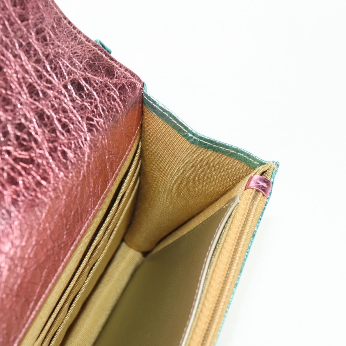 CHANEL Chain Matelasse 2.55 Shoulder Bag Leather Multicolor Gold CC Auth 142691M