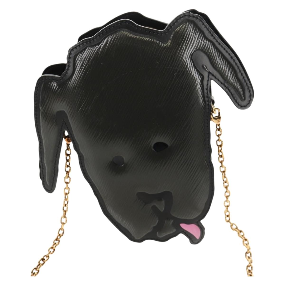 LOUIS VUITTON Epi Dog Face Pochette Shoulder Bag Gray M53171 LV Auth 142694M