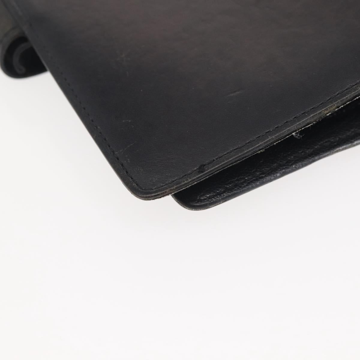 LOUIS VUITTON Nomad Agenda MM Day Planner Cover Black R20478 LV Auth 142704