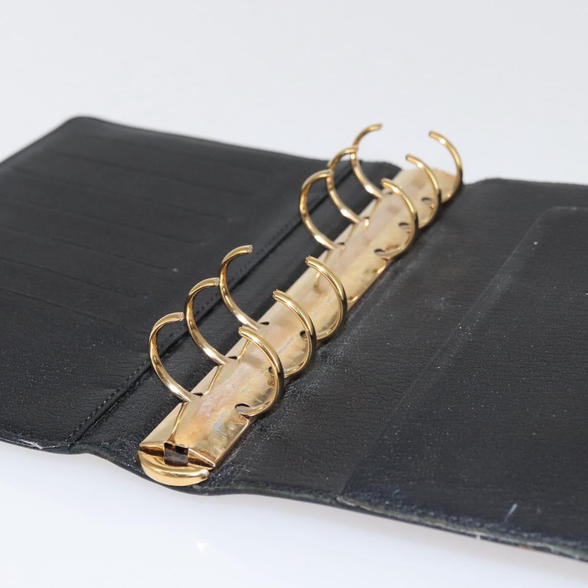 LOUIS VUITTON Nomad Agenda MM Day Planner Cover Black R20478 LV Auth 142704