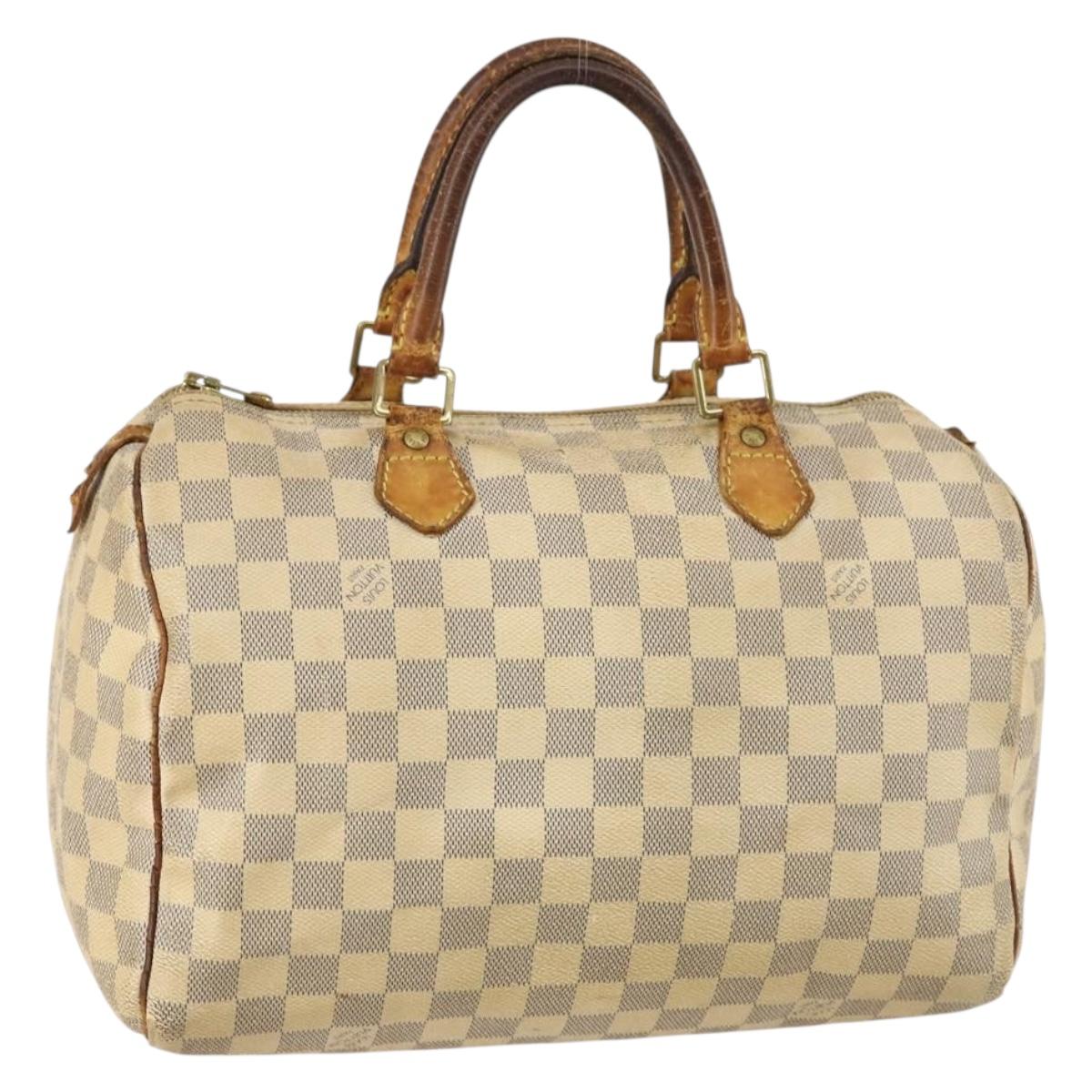 LOUIS VUITTON Damier Azur Speedy 30 Hand Bag N41533 LV Auth 142705
