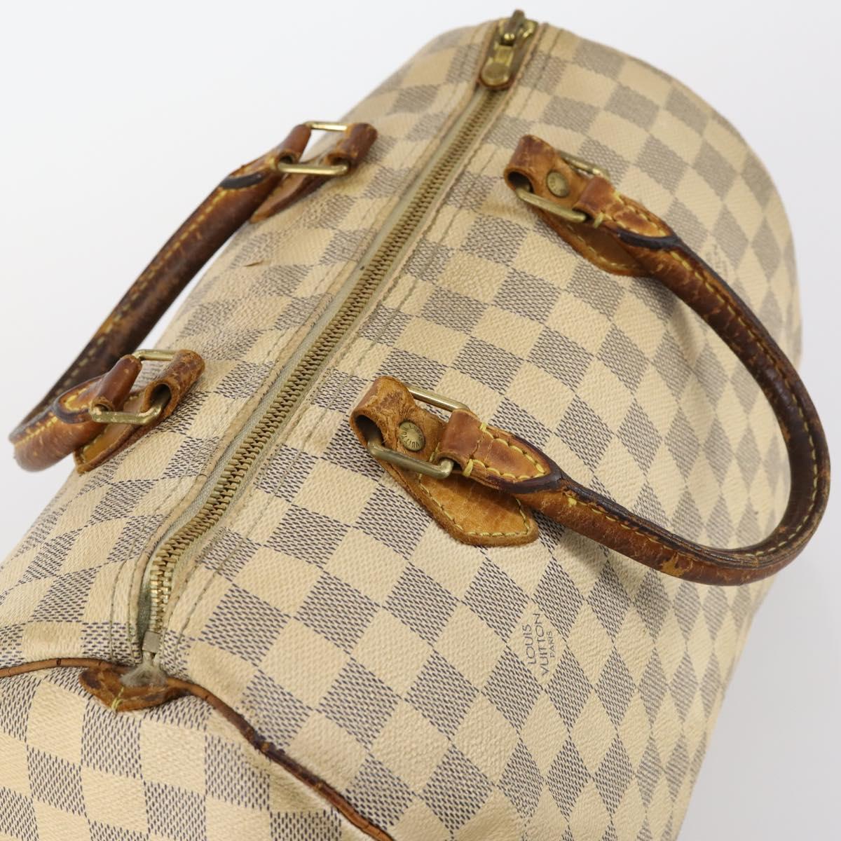LOUIS VUITTON Damier Azur Speedy 30 Hand Bag N41533 LV Auth 142705