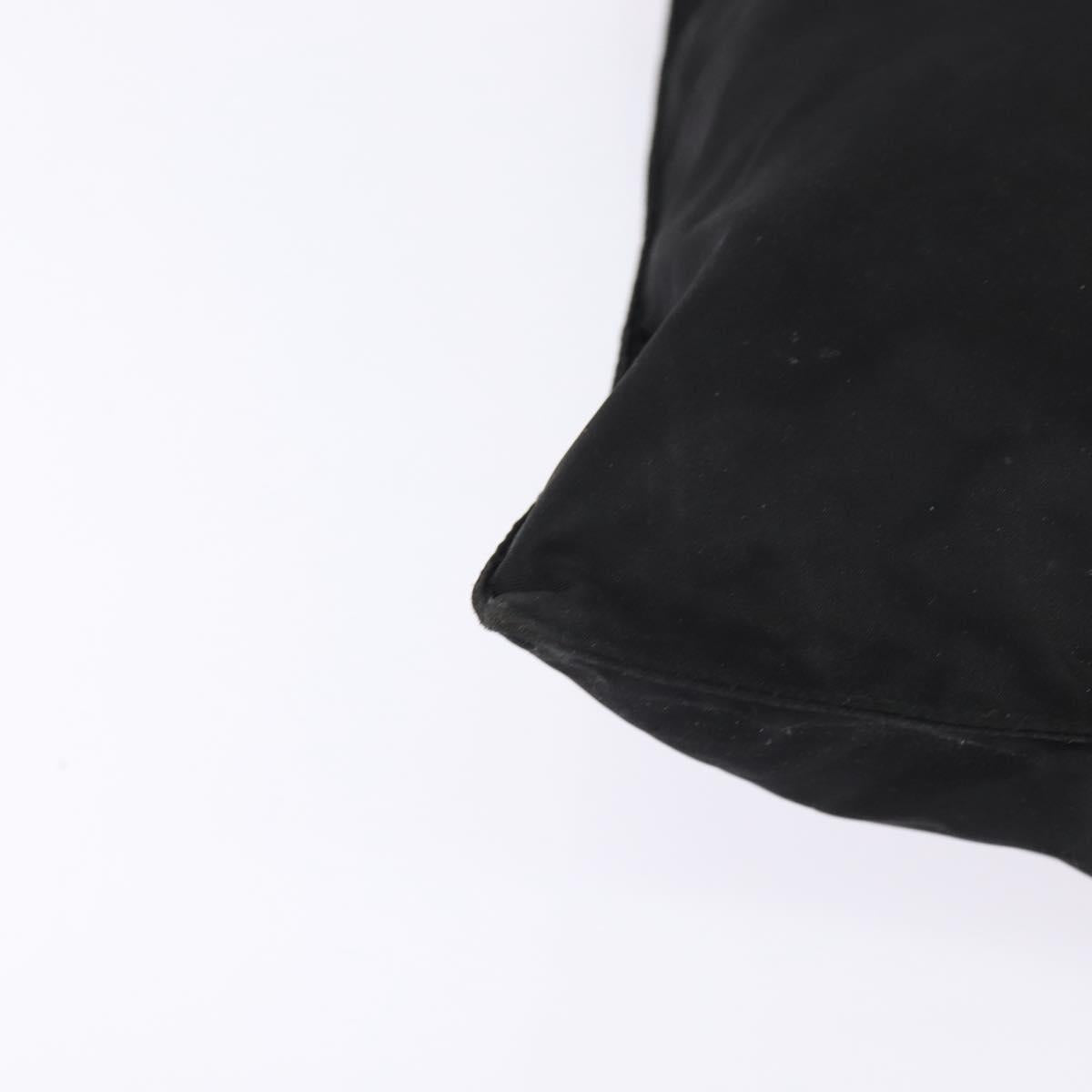 PRADA Shoulder Bag Nylon Black Silver Auth 142716