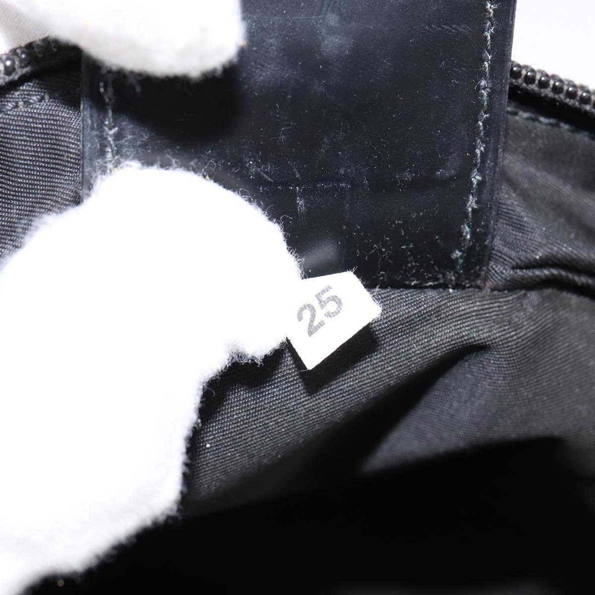 PRADA Shoulder Bag Nylon Black Silver Auth 142716