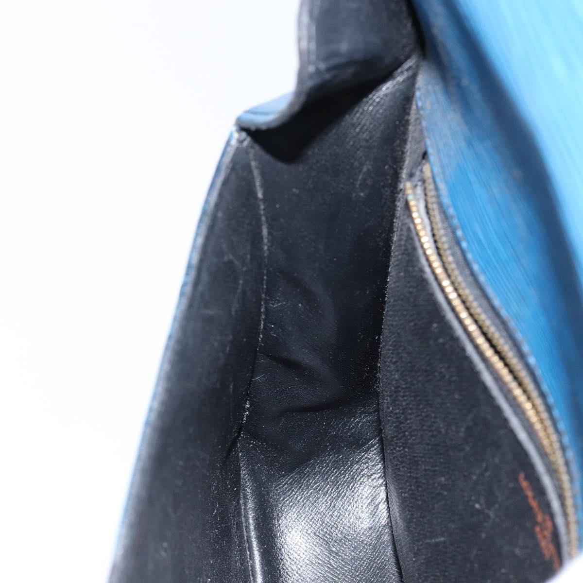 LOUIS VUITTON Epi Saint Cloud GM Shoulder Bag Toledo Blue M52195 LV Auth 142727