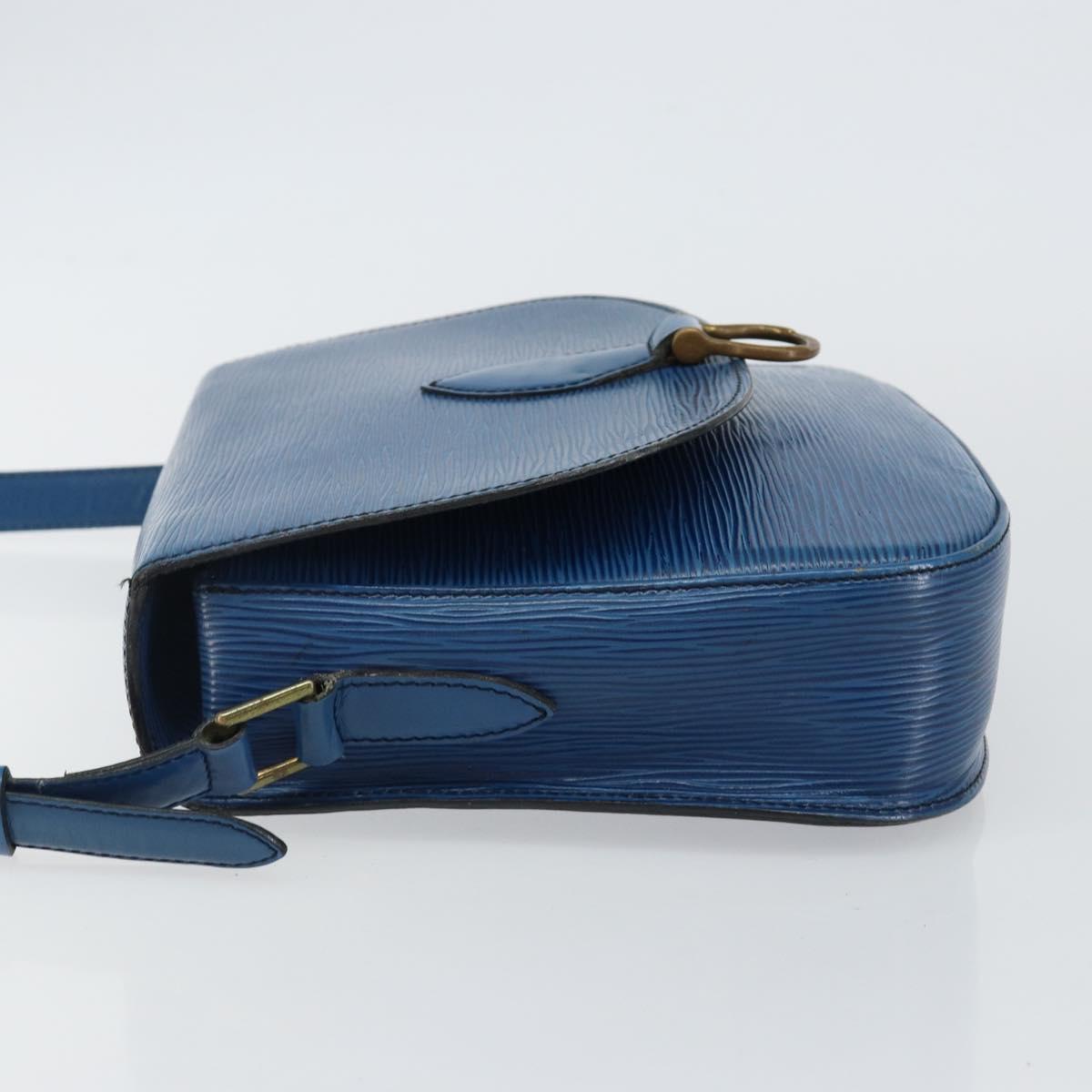LOUIS VUITTON Epi Saint Cloud GM Shoulder Bag Toledo Blue M52195 LV Auth 142727
