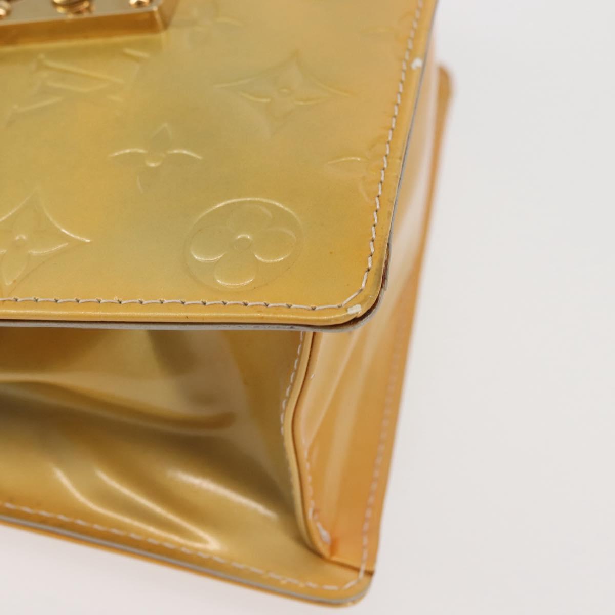 LOUIS VUITTON Monogram Vernis Spring Street Hand Bag Gris M91029 LV Auth 142730