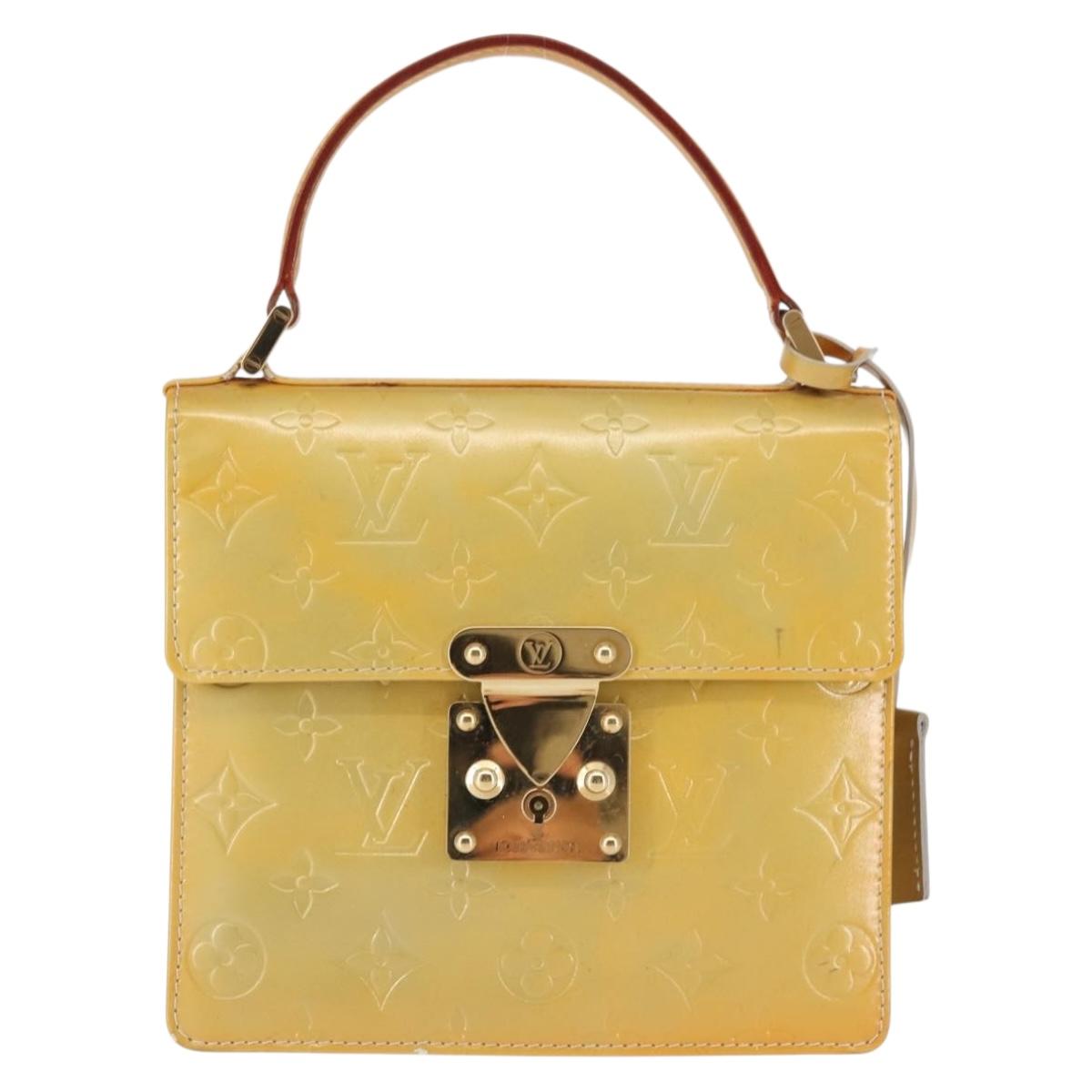 LOUIS VUITTON Monogram Vernis Spring Street Hand Bag Gris M91029 LV Auth 142730