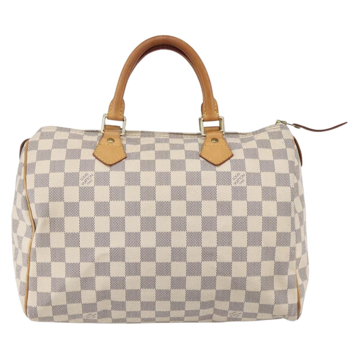 LOUIS VUITTON Damier Azur Speedy 30 Hand Bag N41533 LV Auth 142731