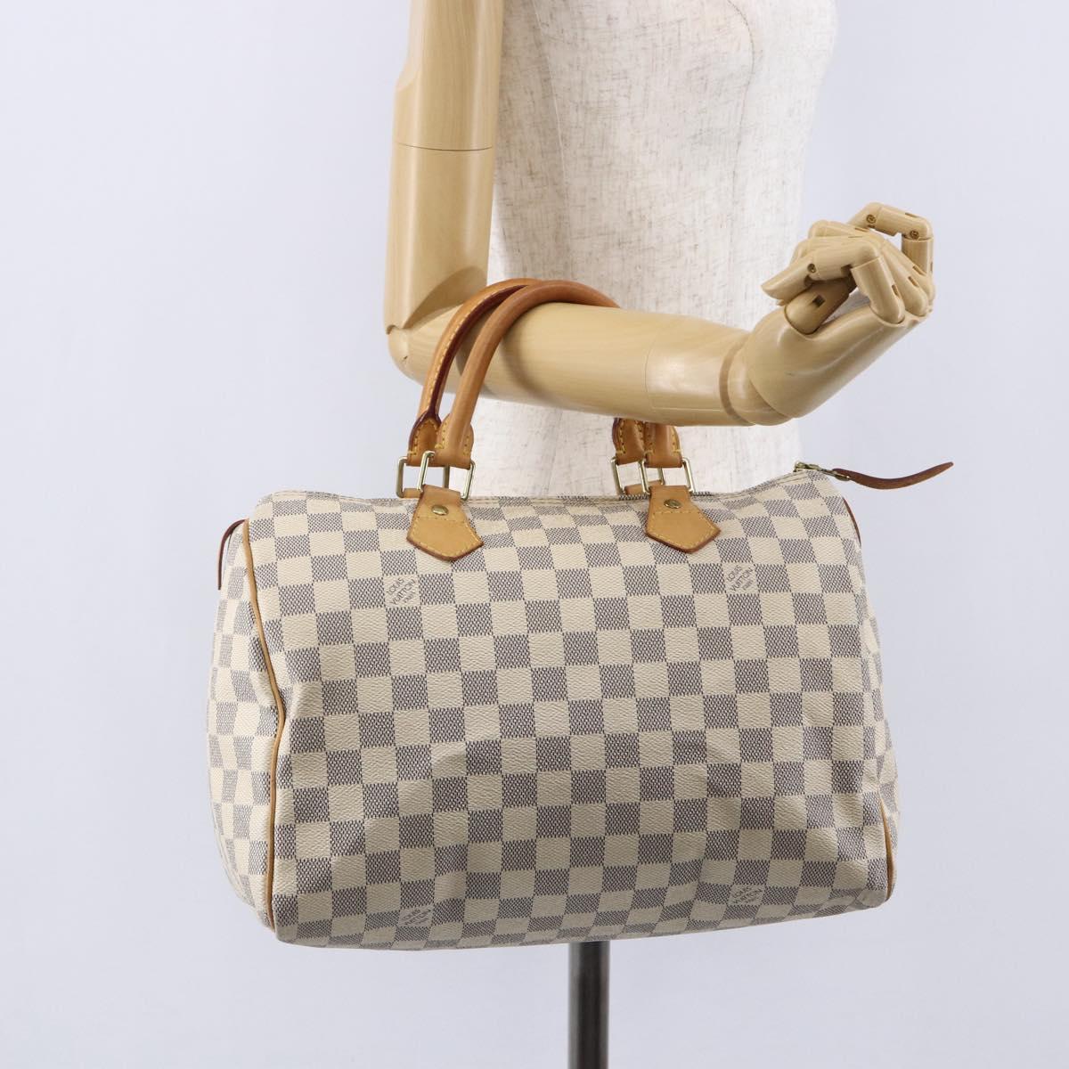 LOUIS VUITTON Damier Azur Speedy 30 Hand Bag N41533 LV Auth 142731