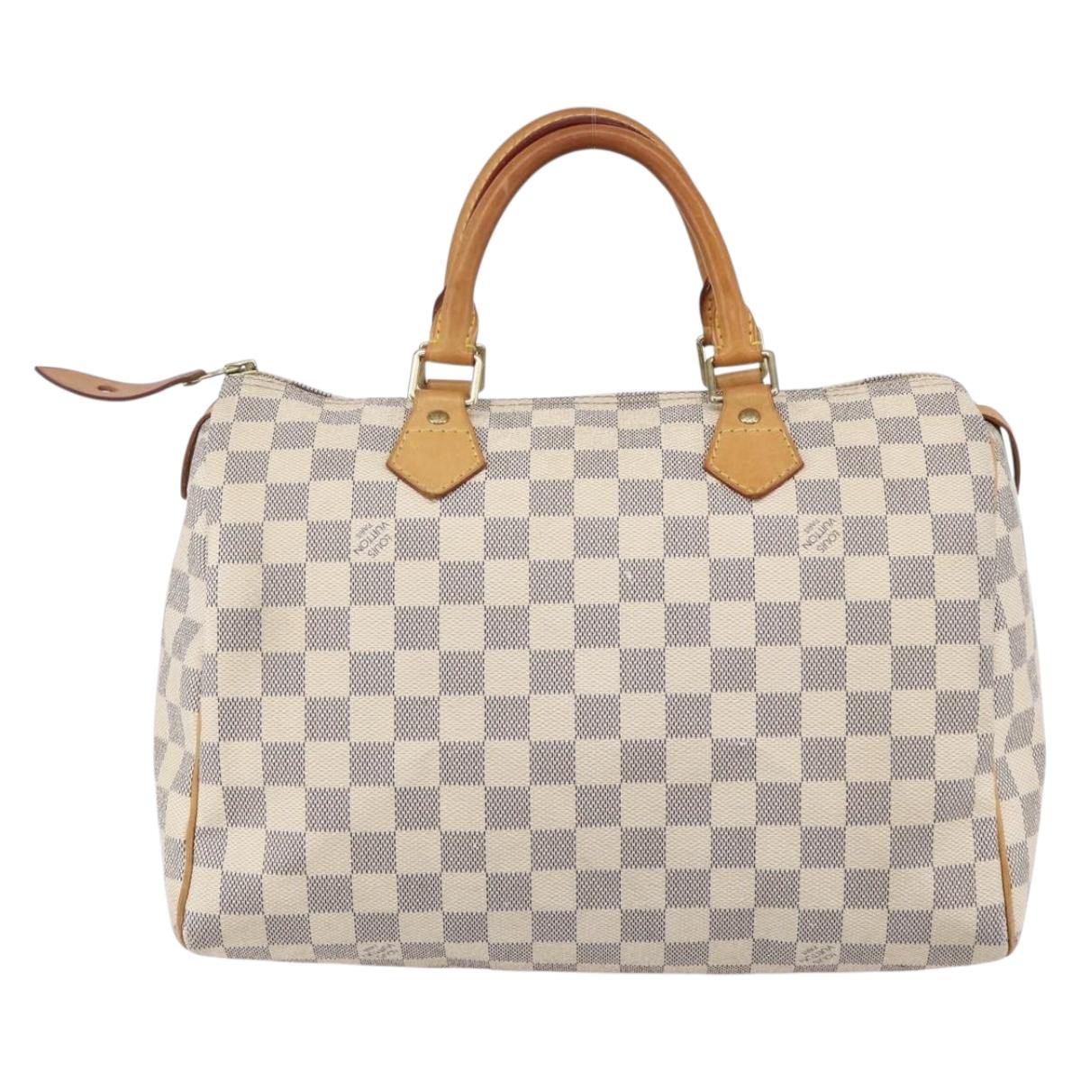LOUIS VUITTON Damier Azur Speedy 30 Hand Bag N41533 LV Auth 142731
