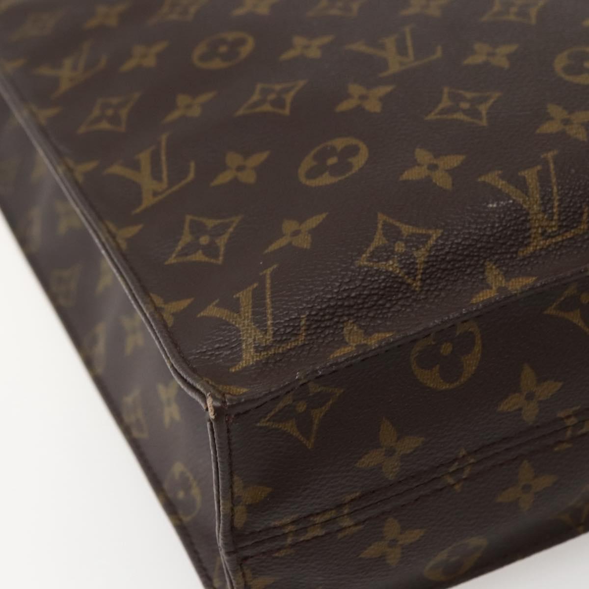LOUIS VUITTON Monogram Sac Plat Hand Bag M51140 LV Auth 142750