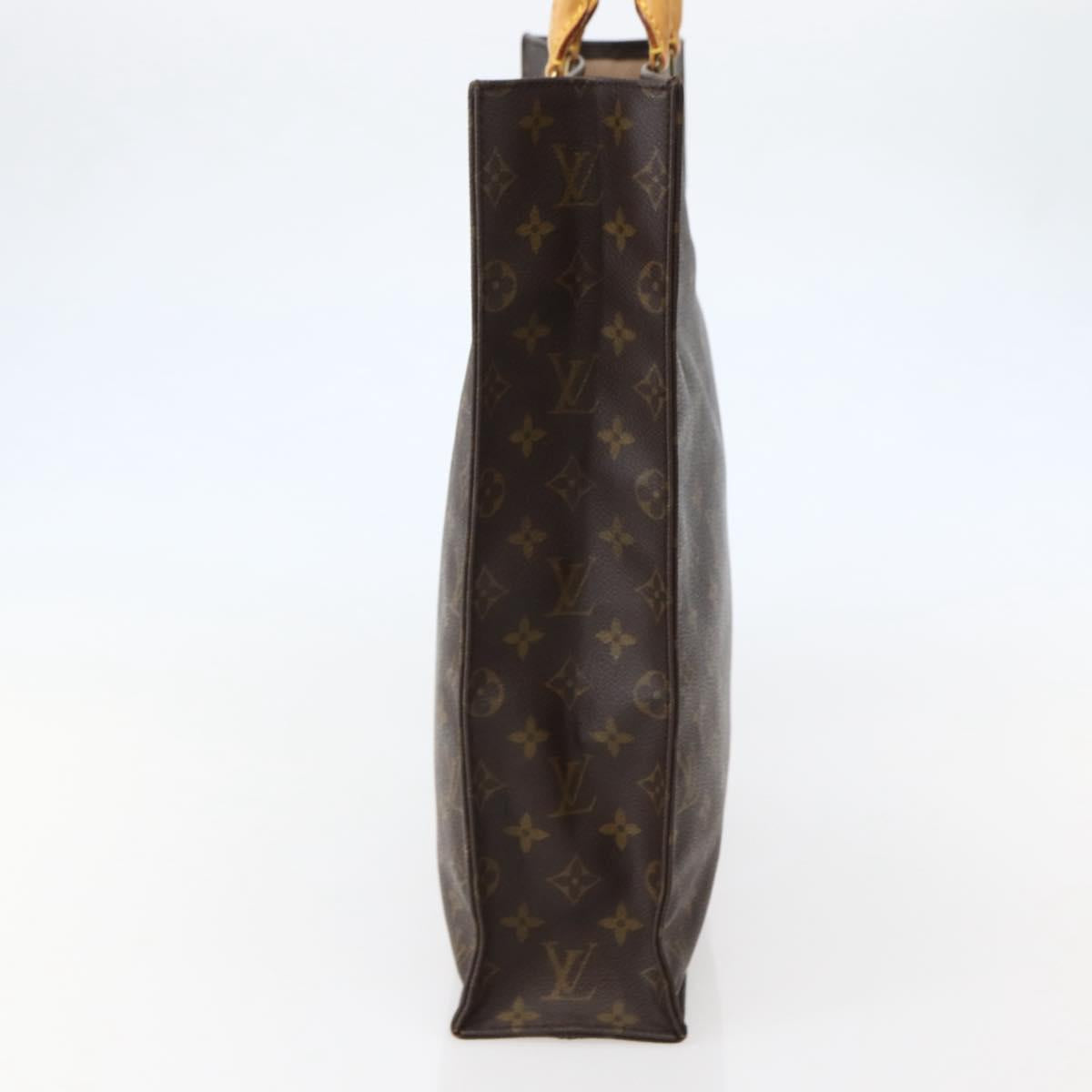 LOUIS VUITTON Monogram Sac Plat Hand Bag M51140 LV Auth 142750