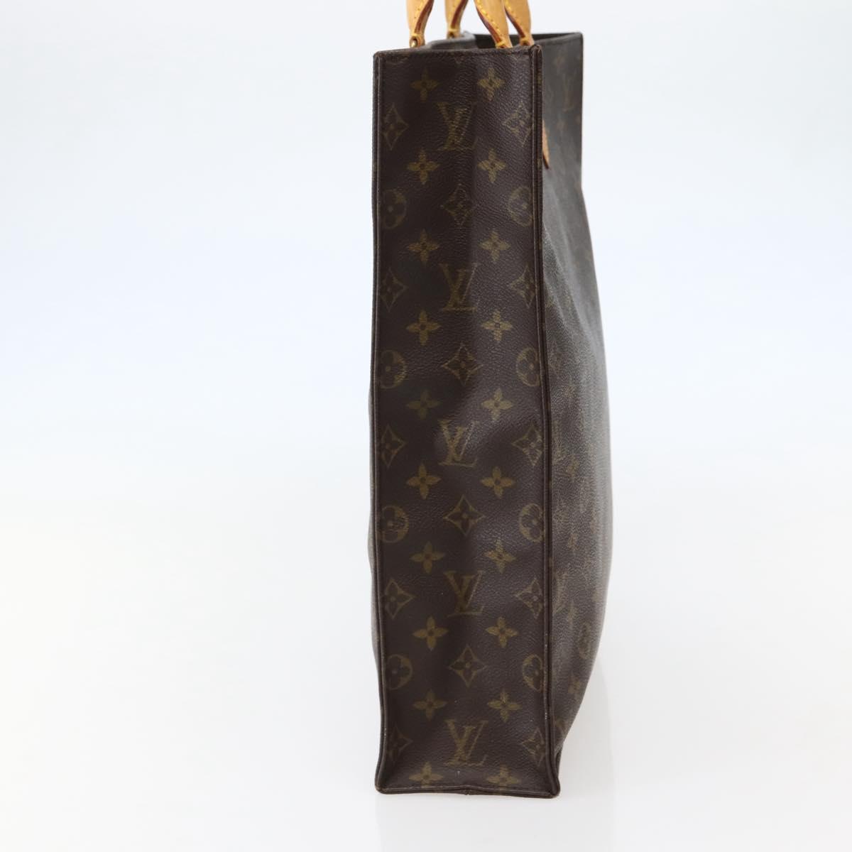 LOUIS VUITTON Monogram Sac Plat Hand Bag M51140 LV Auth 142750