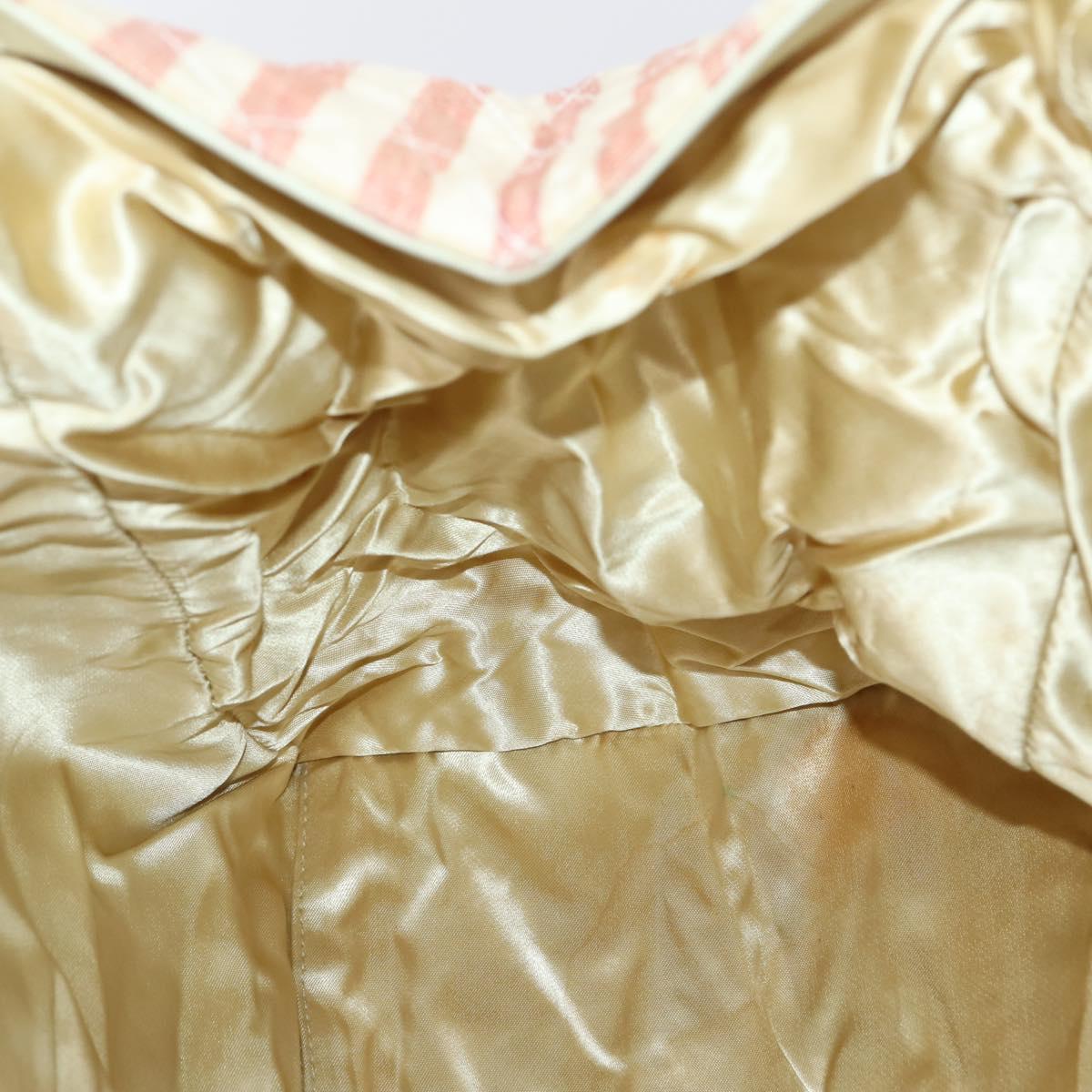 CHANEL Matelasse Tote Bag Canvas Red Gold CC Auth 142751