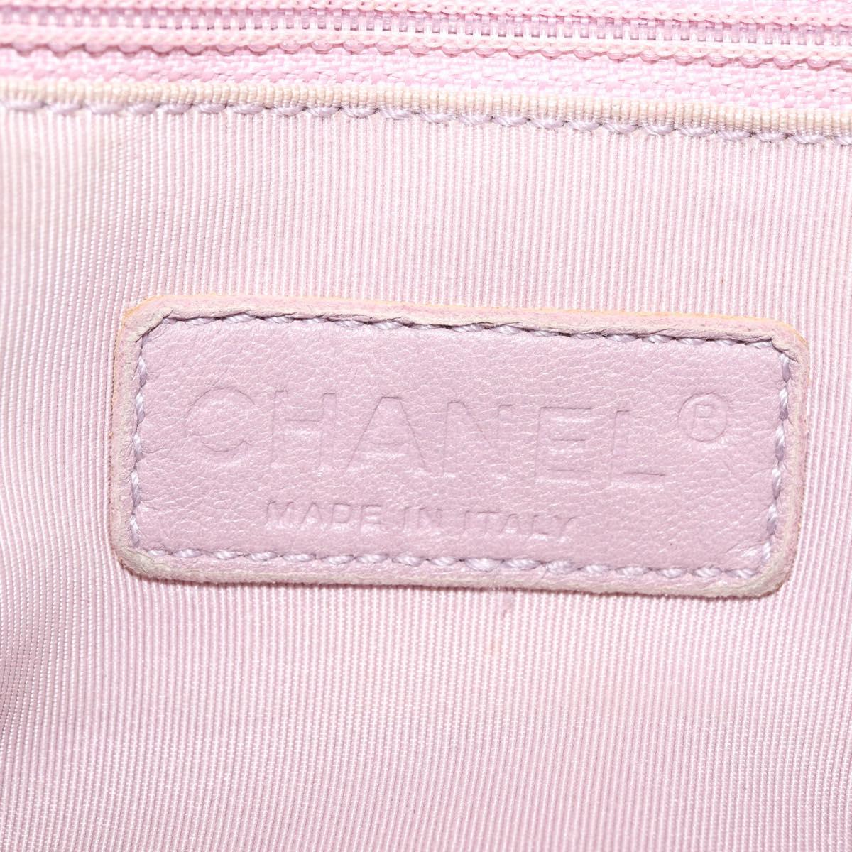 CHANEL Tote Bag Canvas Multicolor Silver CC Auth 142753
