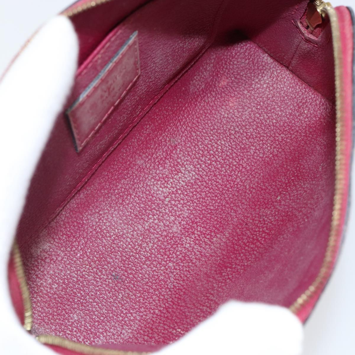 LOUIS VUITTON Vernis Pochette Cosmetic PM Rouge Grunadine M91746 LV Auth 142757