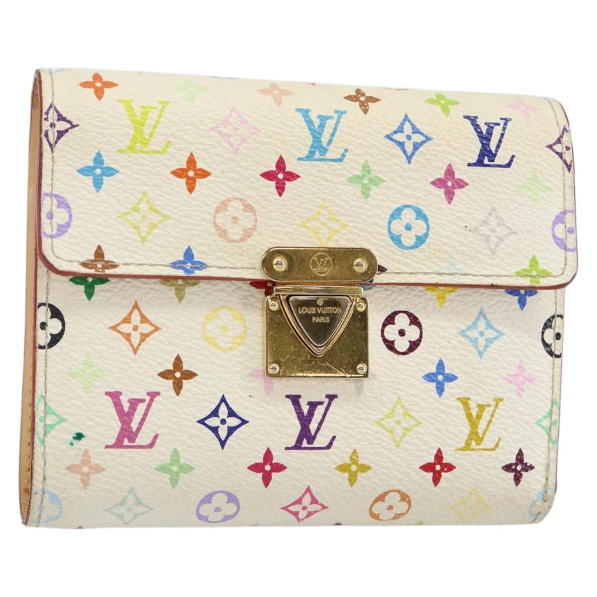 LOUIS VUITTON Multicolor Portefeuille Koala Rich Wallet White M58081 Auth 142759