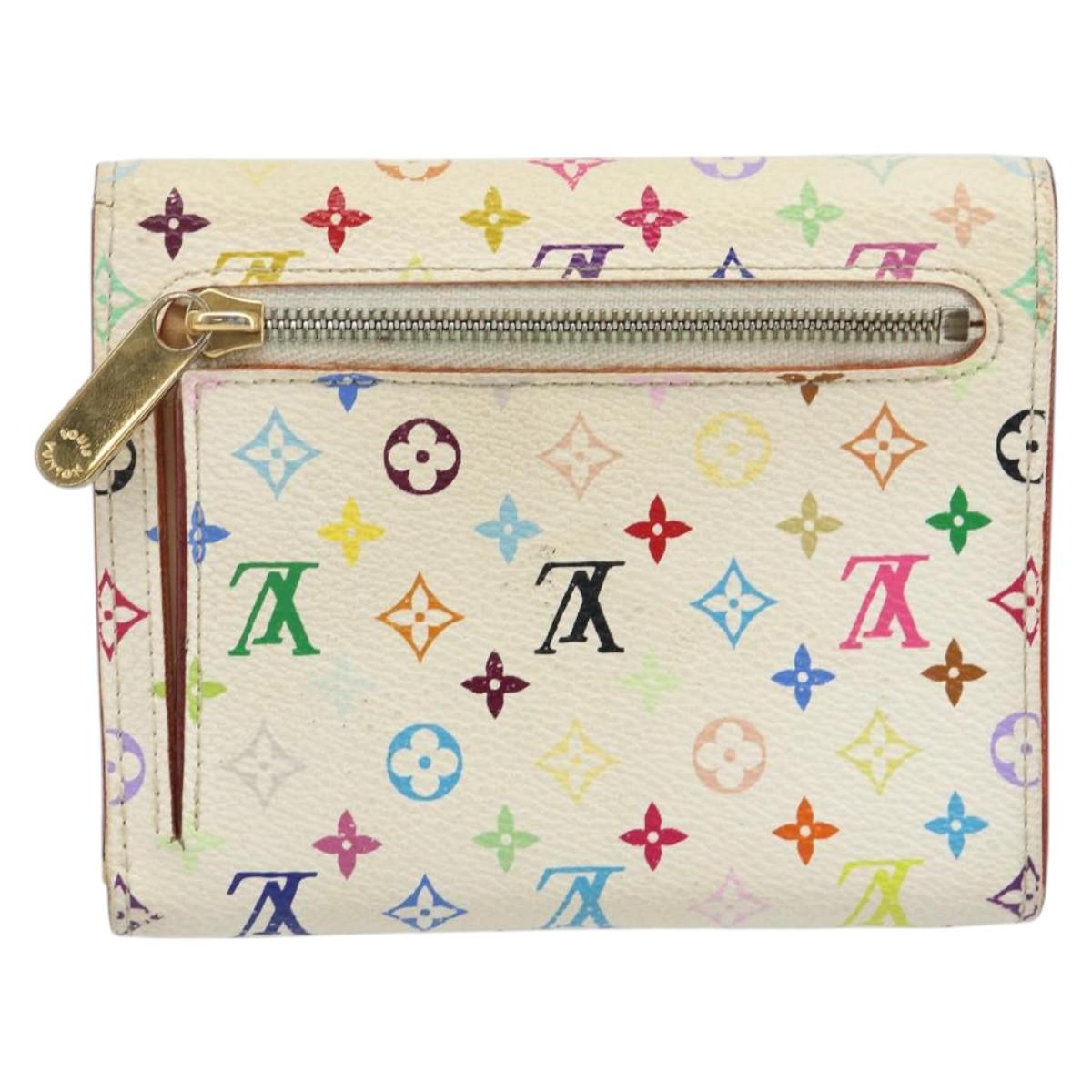 LOUIS VUITTON Multicolor Portefeuille Koala Rich Wallet White M58081 Auth 142759
