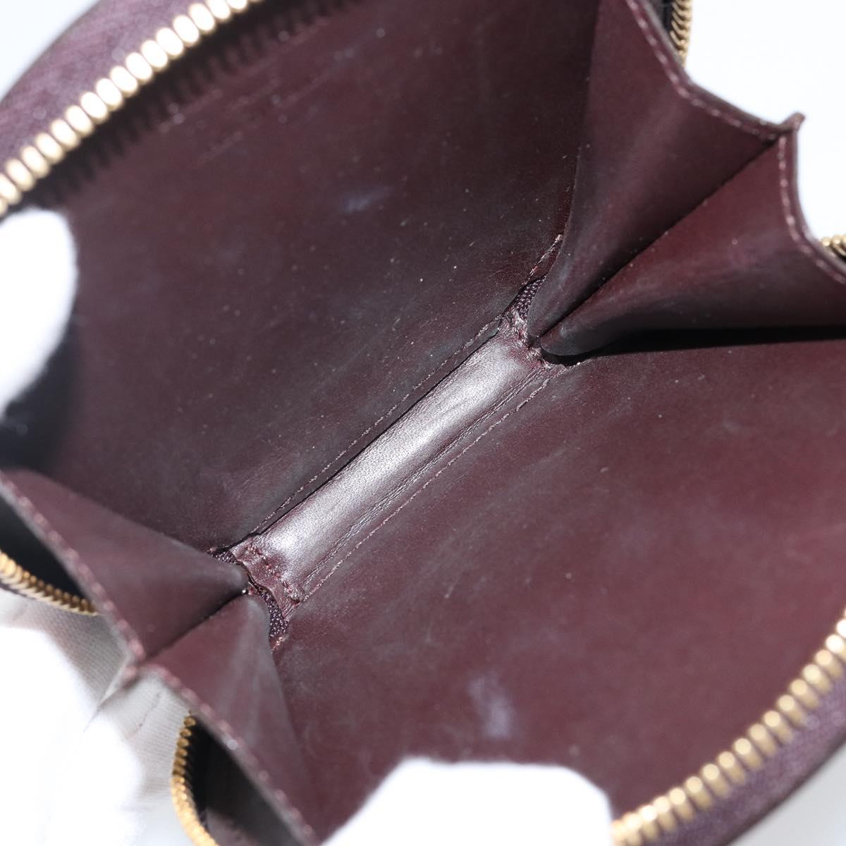 LOUIS VUITTON Vernis Porte Monnaie Ecruil Coin Purse Amarante M91386 Auth 142760