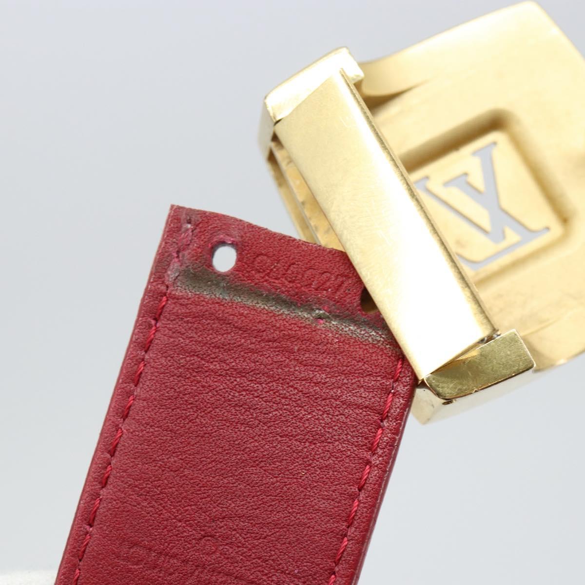 LOUIS VUITTON Monogram Multicolor Ceinture LV Cut Belt 35.8"" White Auth 142762