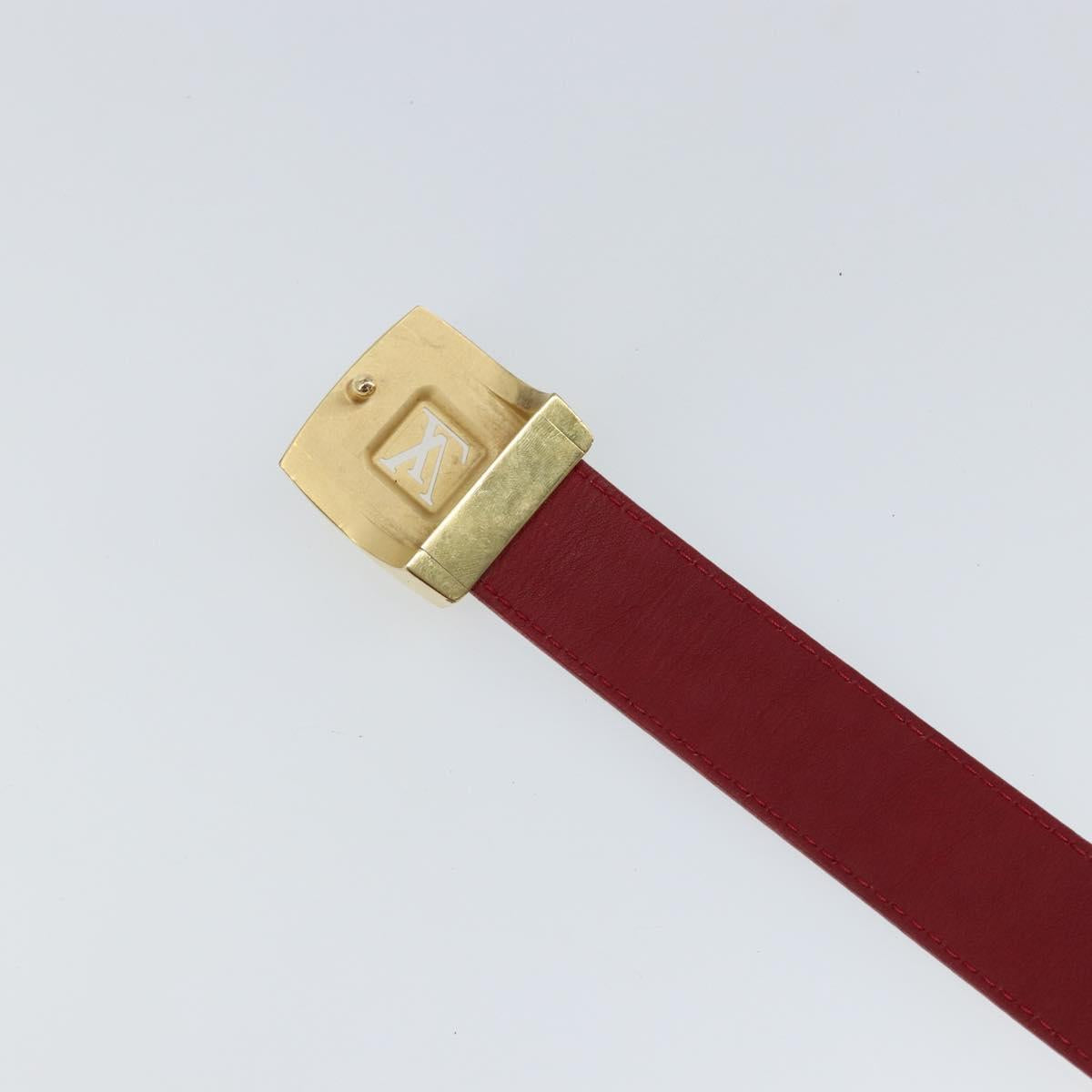 LOUIS VUITTON Monogram Multicolor Ceinture LV Cut Belt 35.8"" White Auth 142762
