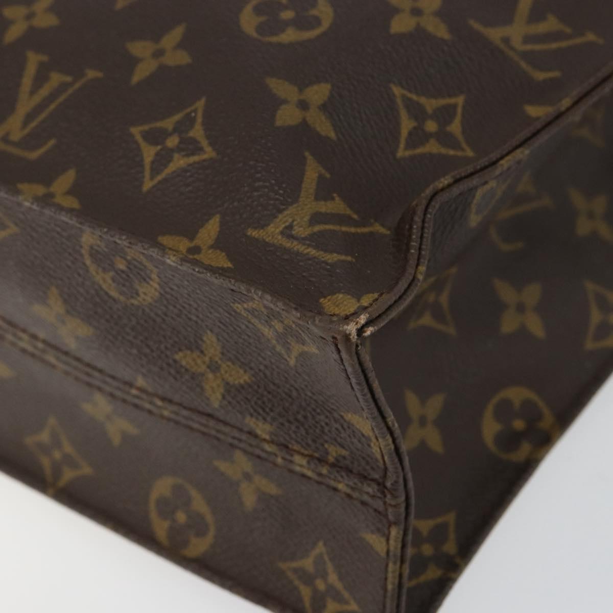 LOUIS VUITTON Monogram Sac Plat Hand Bag M51140 LV Auth 142770