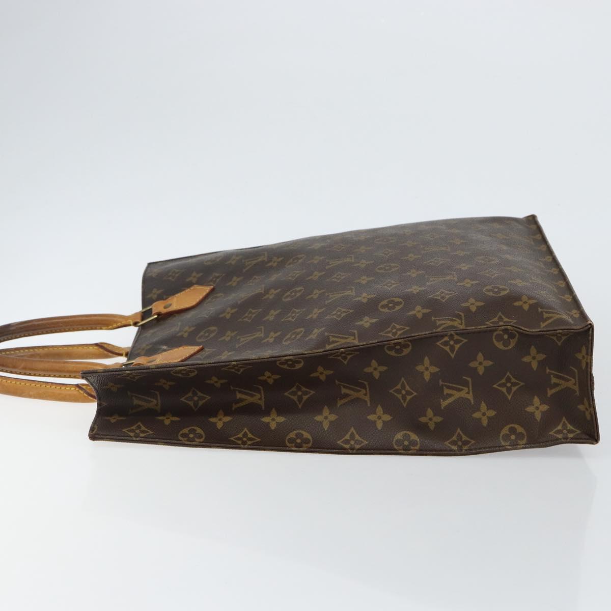 LOUIS VUITTON Monogram Sac Plat Hand Bag M51140 LV Auth 142770