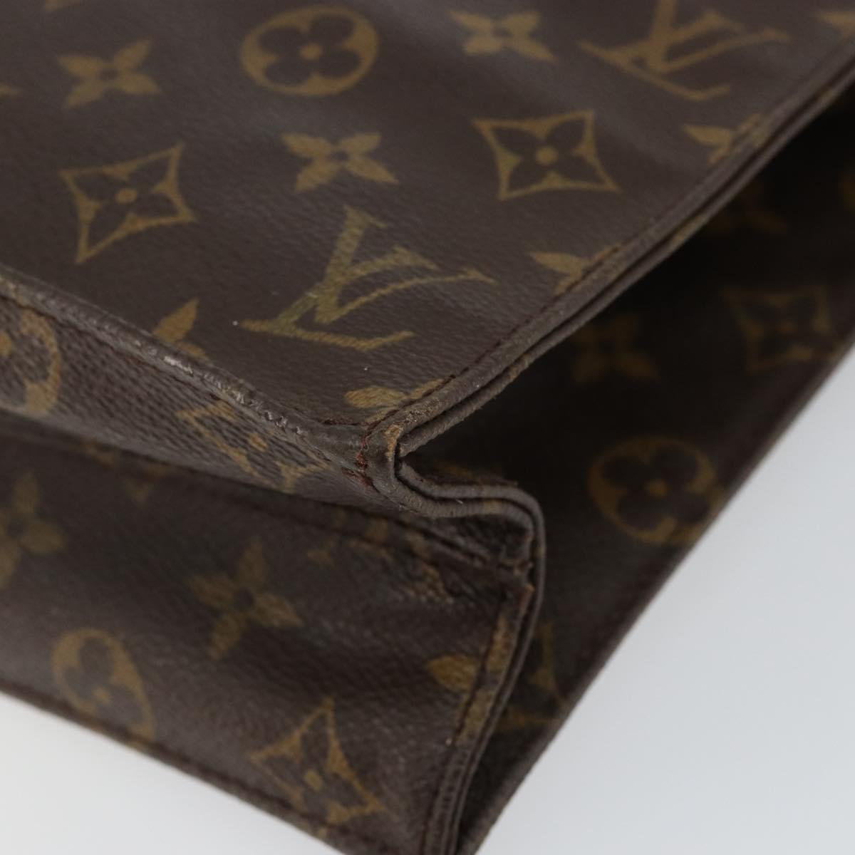 LOUIS VUITTON Monogram Sac Plat Hand Bag M51140 LV Auth 142771