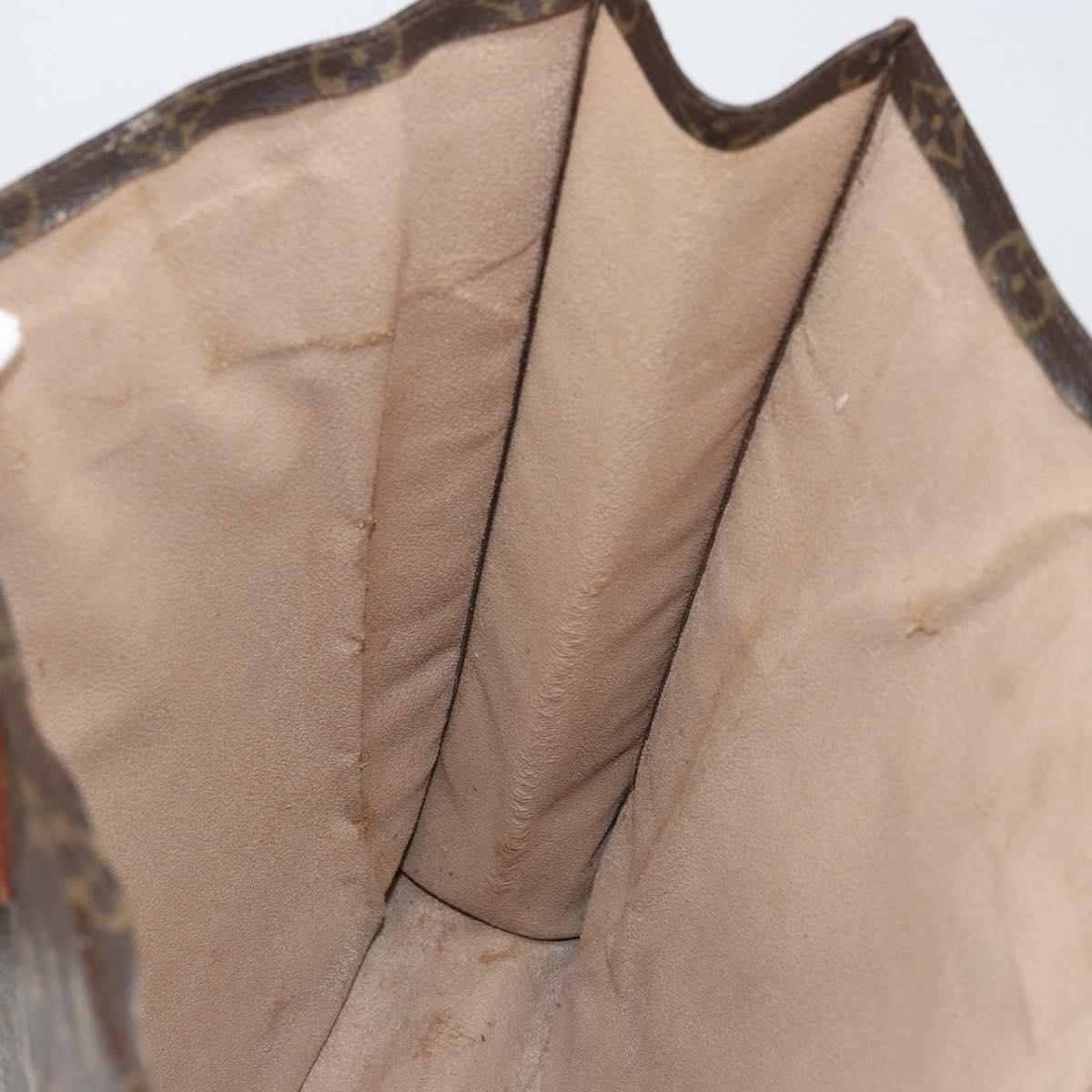 LOUIS VUITTON Monogram Sac Plat Hand Bag M51140 LV Auth 142771