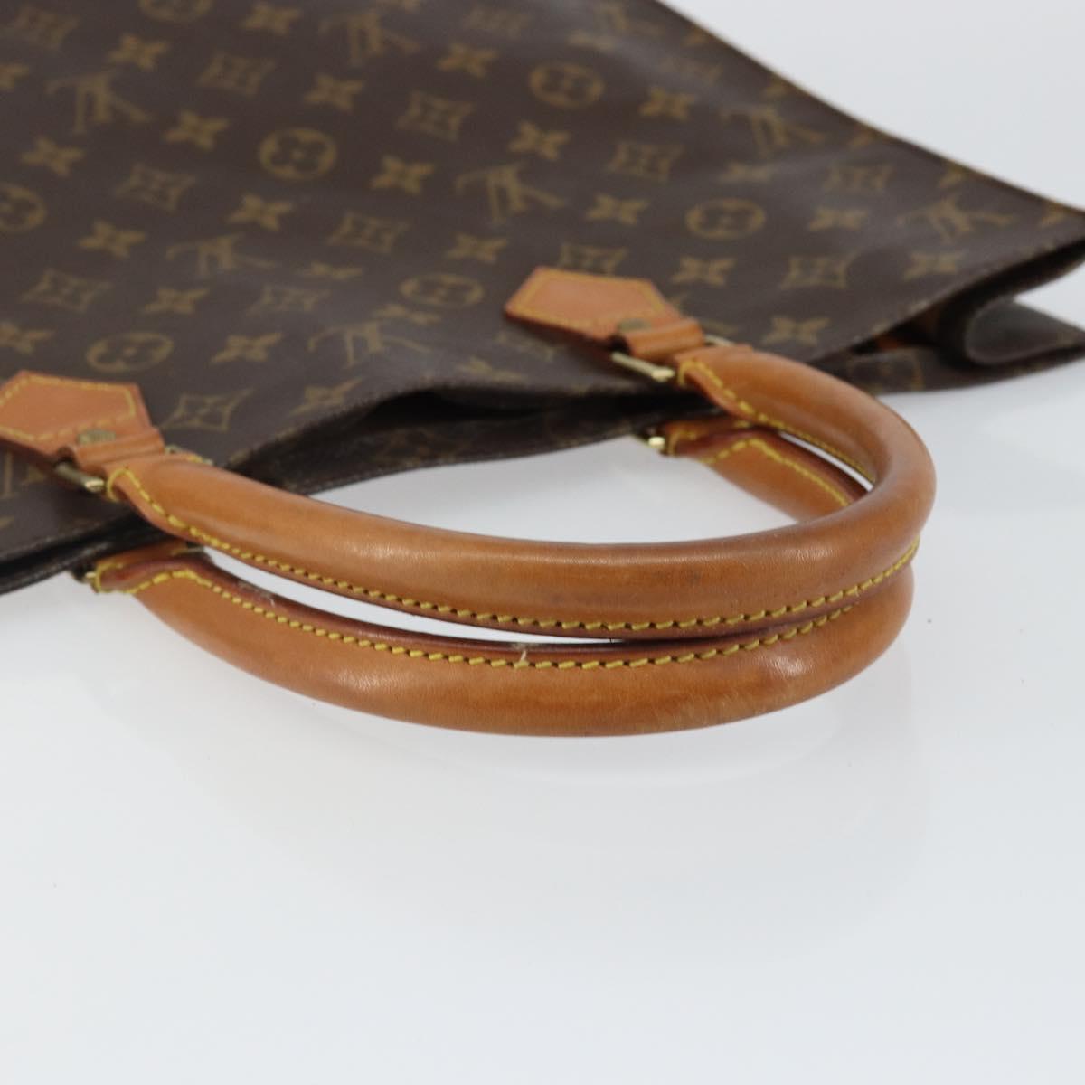 LOUIS VUITTON Monogram Sac Plat Hand Bag M51140 LV Auth 142771