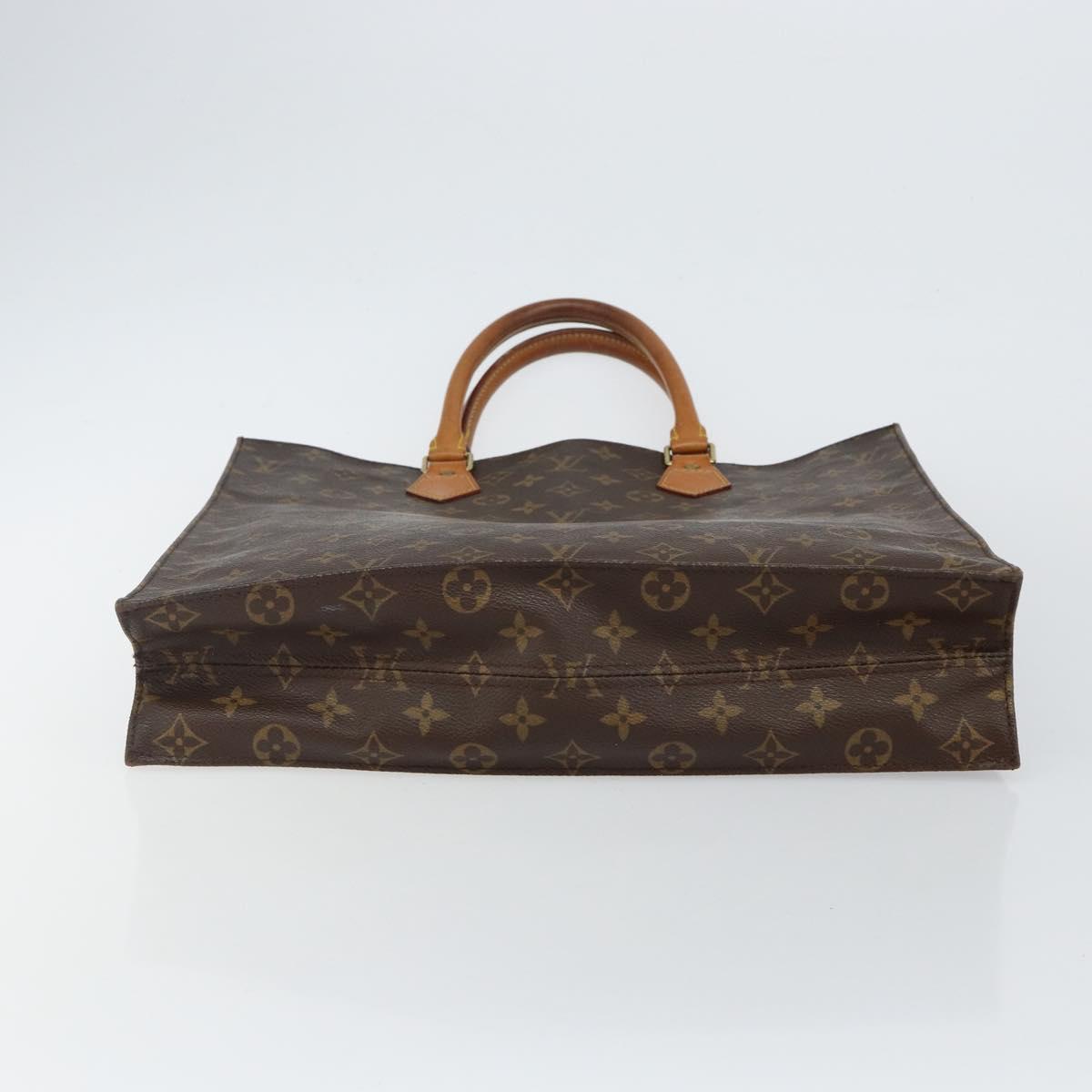 LOUIS VUITTON Monogram Sac Plat Hand Bag M51140 LV Auth 142771