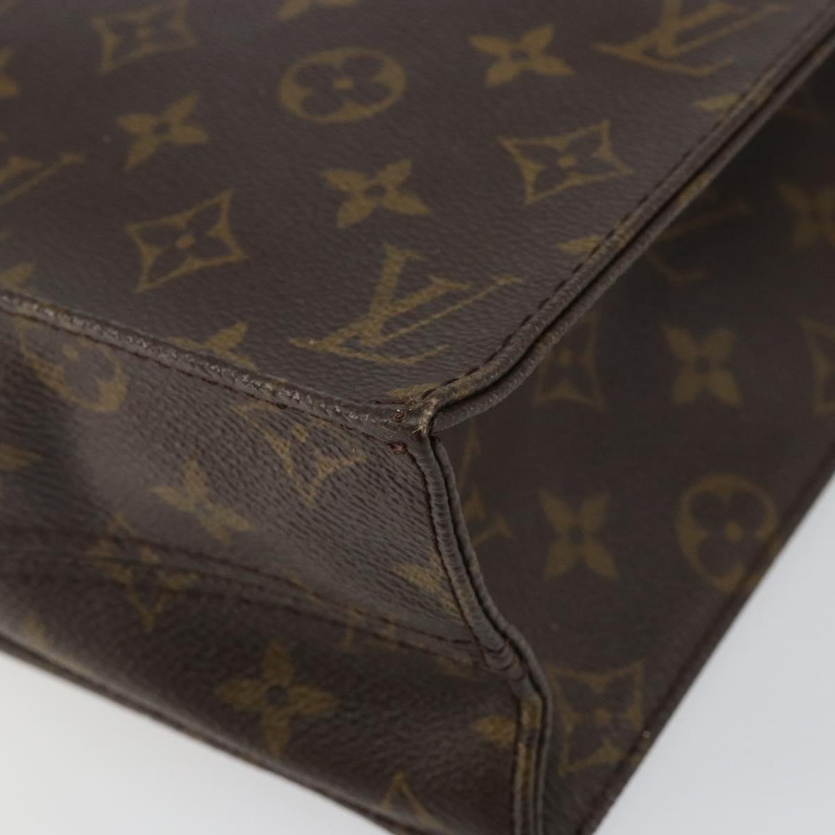 LOUIS VUITTON Monogram Sac Plat Hand Bag M51140 LV Auth 142772