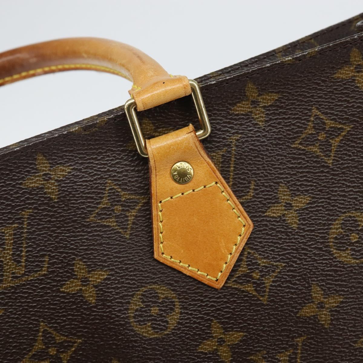 LOUIS VUITTON Monogram Sac Plat Hand Bag M51140 LV Auth 142772