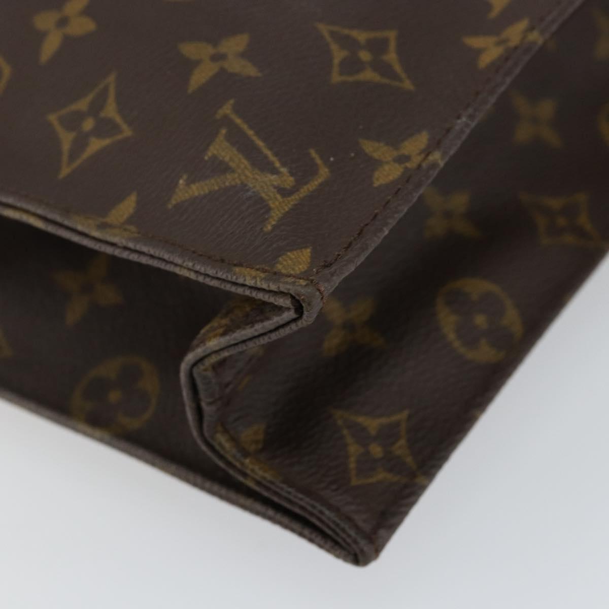 LOUIS VUITTON Monogram Sac Plat Hand Bag M51140 LV Auth 142773