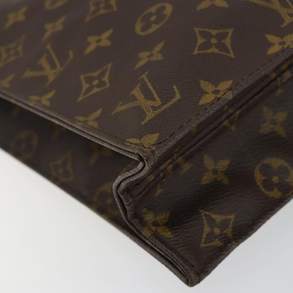 LOUIS VUITTON Monogram Sac Plat Hand Bag M51140 LV Auth 142773